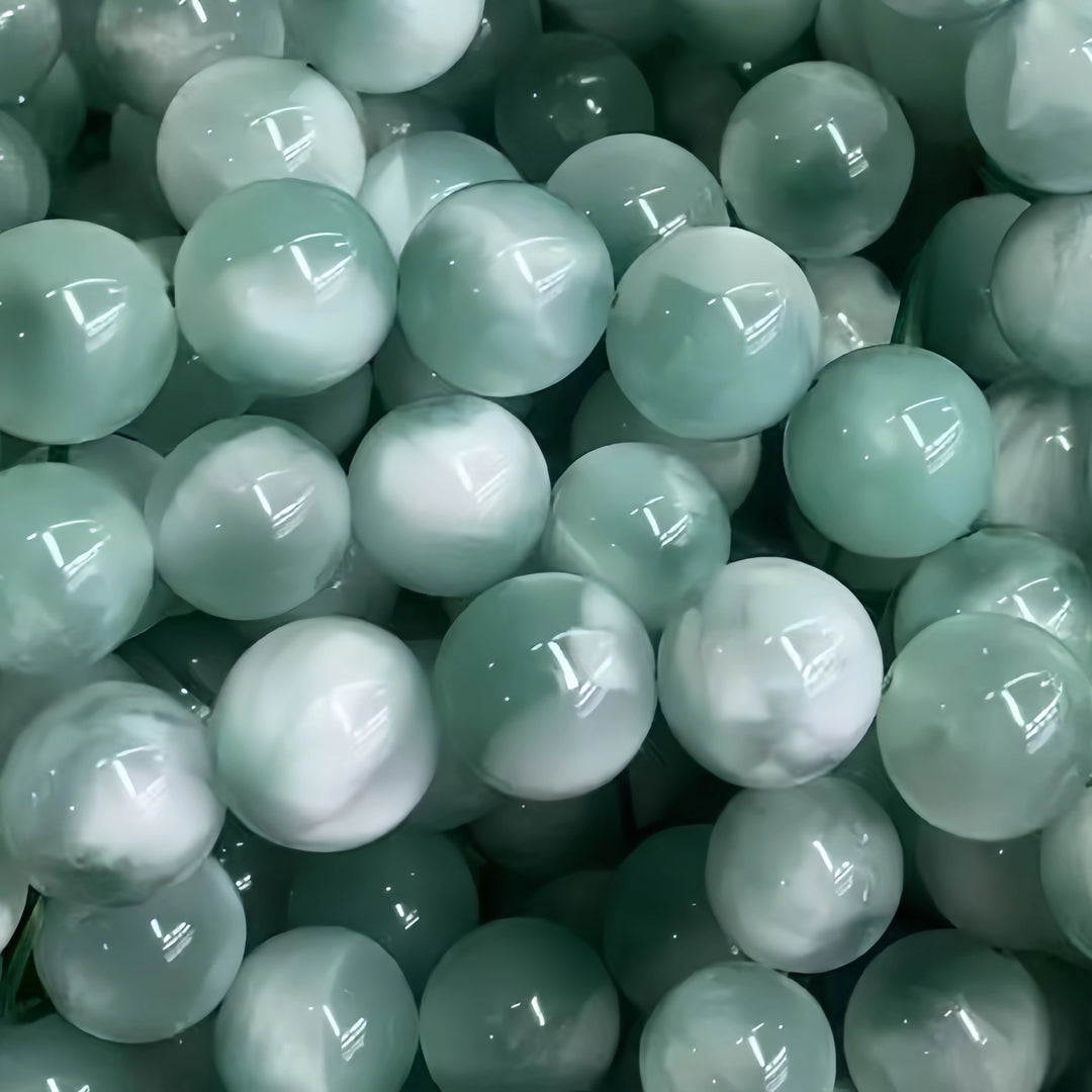 Green larimar beads