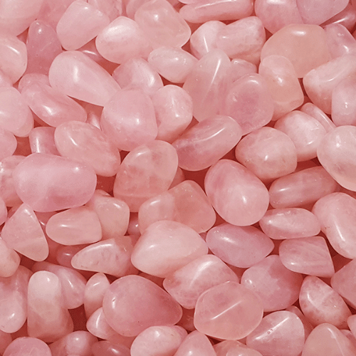 Love crystal with rose quartz as an example