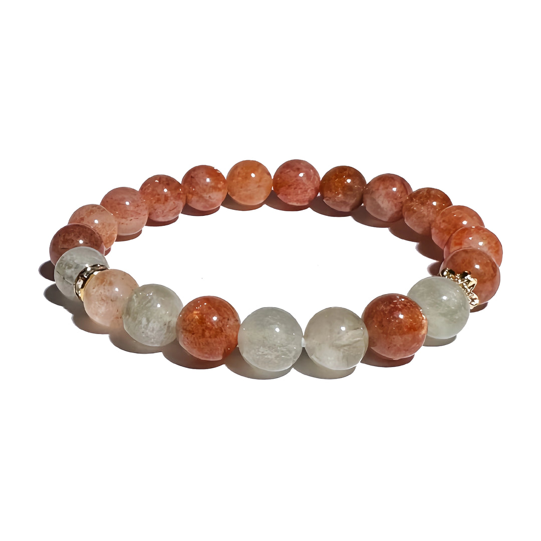 A crystal bracelet made with arusha sunstone