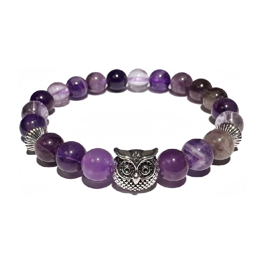 A crystal bracelet made with Amethyst